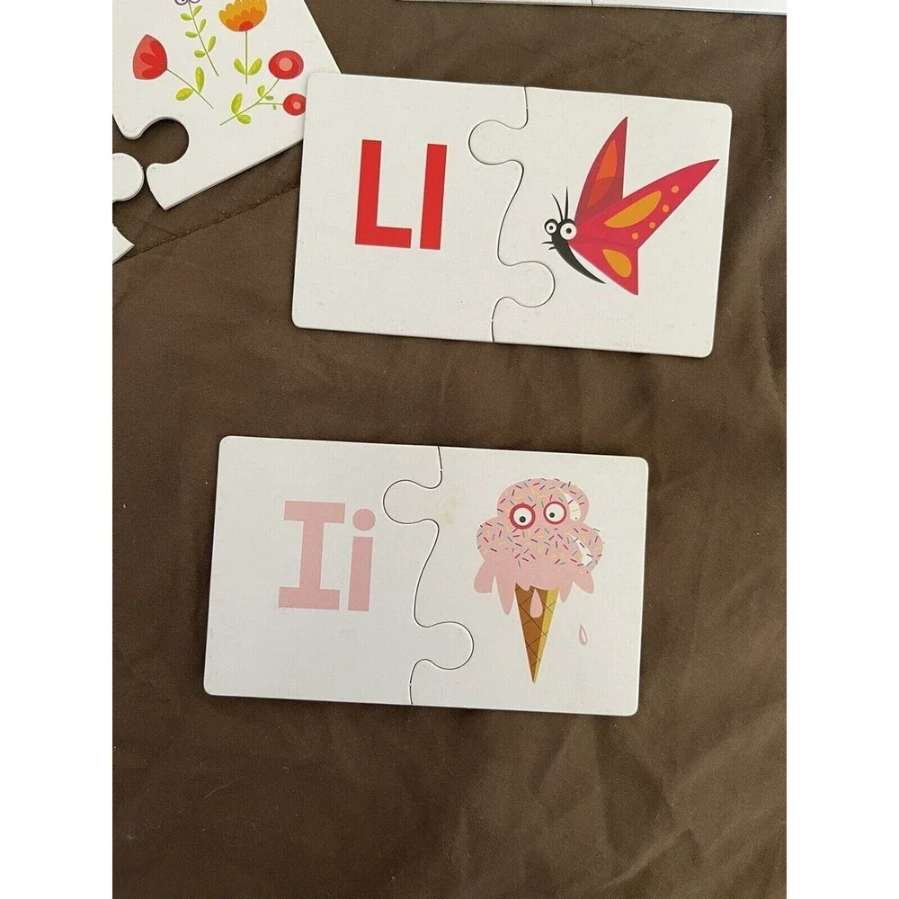 Alphabet Connect Preschool Puzzle Pairs 14 Double Sided Puzzles Learning Cards